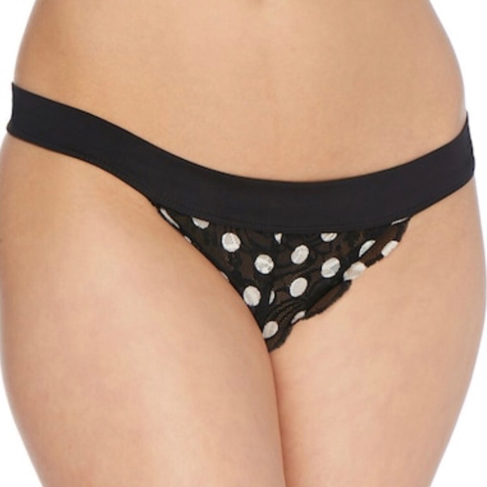 NWT Candie’s Lace Thong Polka Dot Size S
